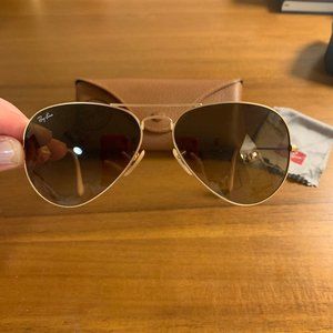 Ray Ban Aviators- Matte Gold and Brown Lens
